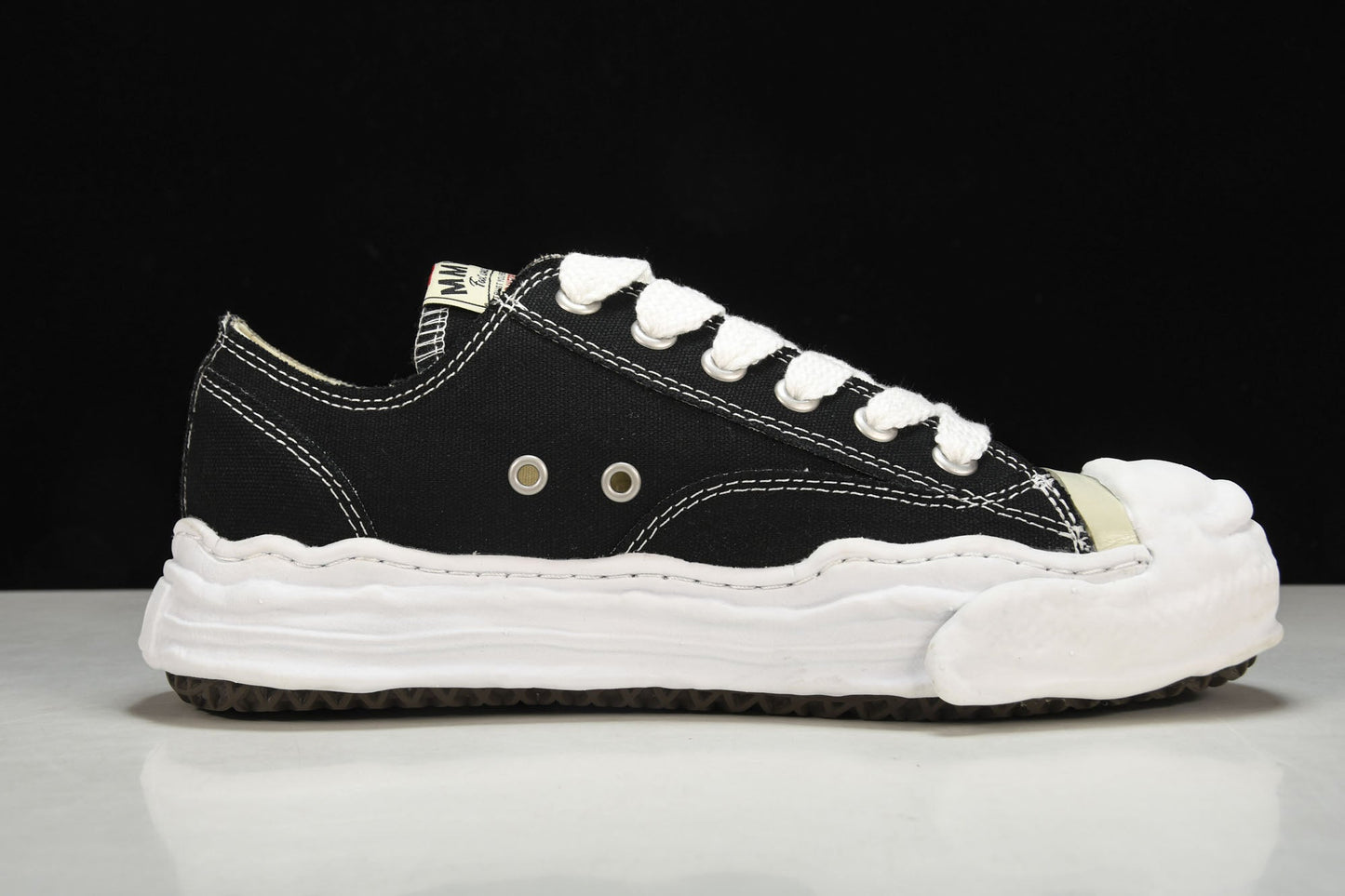 Maison Mihara Yasuhiro Peterson OG Sole Black White Canvas Sneakers