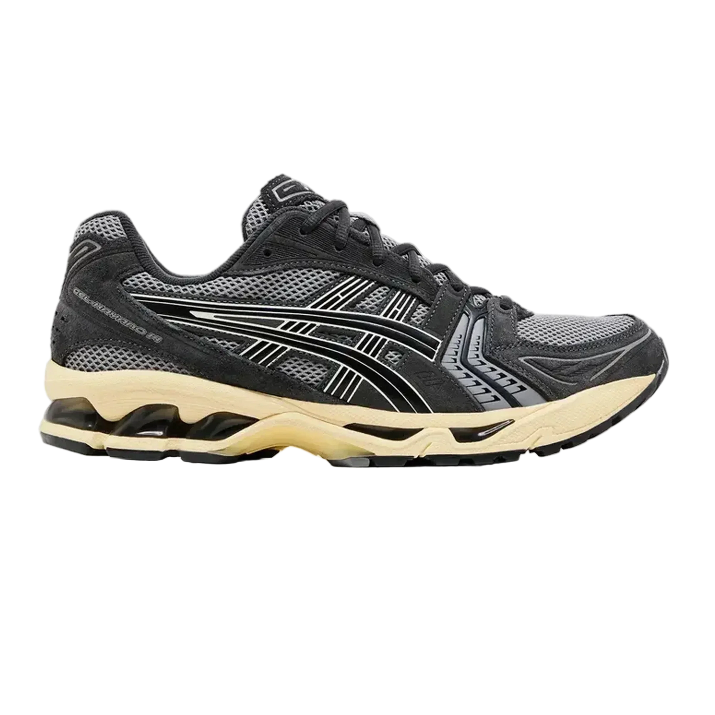 ASICS Gel-Kayano 14 Clay Grey Black 2024 Retro Running Sneaker Comfort Style