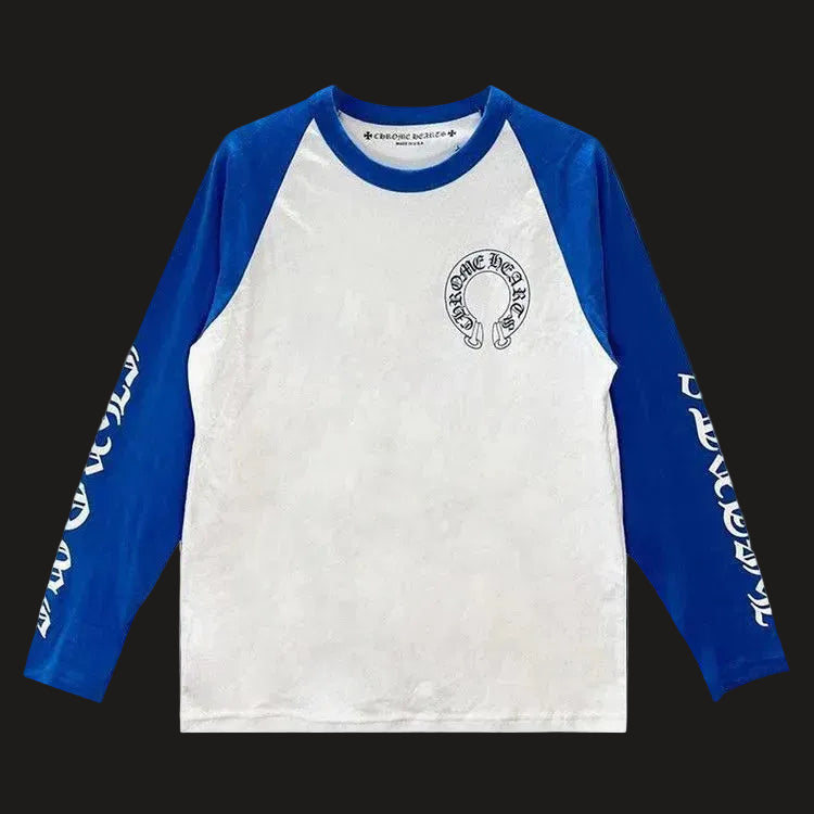 CH Baseball Long Sleeve Shirt White Blue