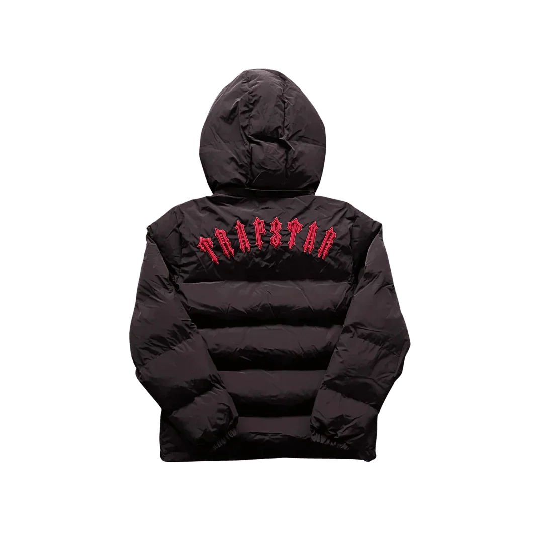 Black Hooded Puffer Jacket - VDRXPLG🔌